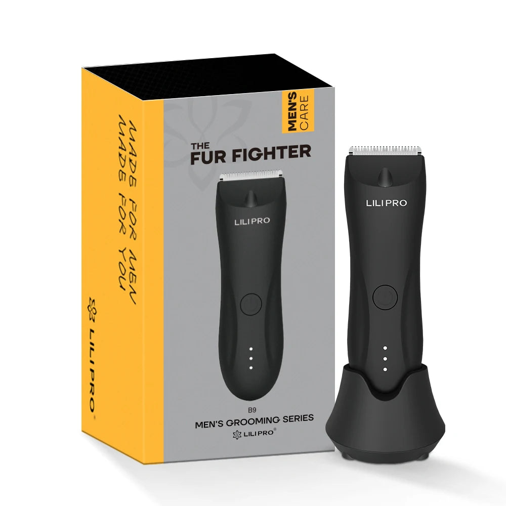 LILIPRO B9 Body Hair Grooming Clipper Rechargeable Waterproof Groin Shaver for Men with Ceramic Blade Razor